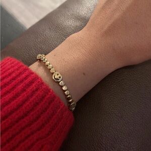 Chic Gold Smiley Bracelet